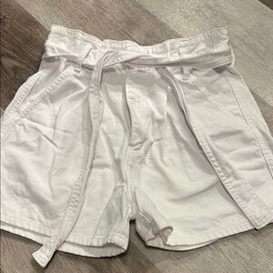 KanCan High Waist White Women's Shorts